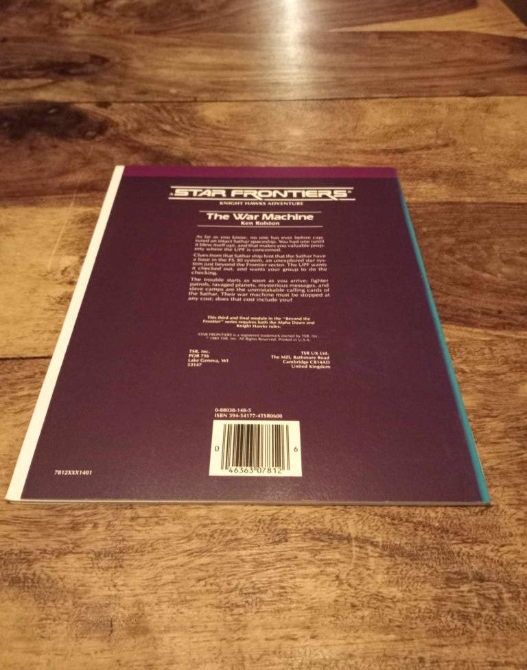 Star Frontiers The War Machinem Knight Hawks Beyond the Frontier #3 TSR 1985
