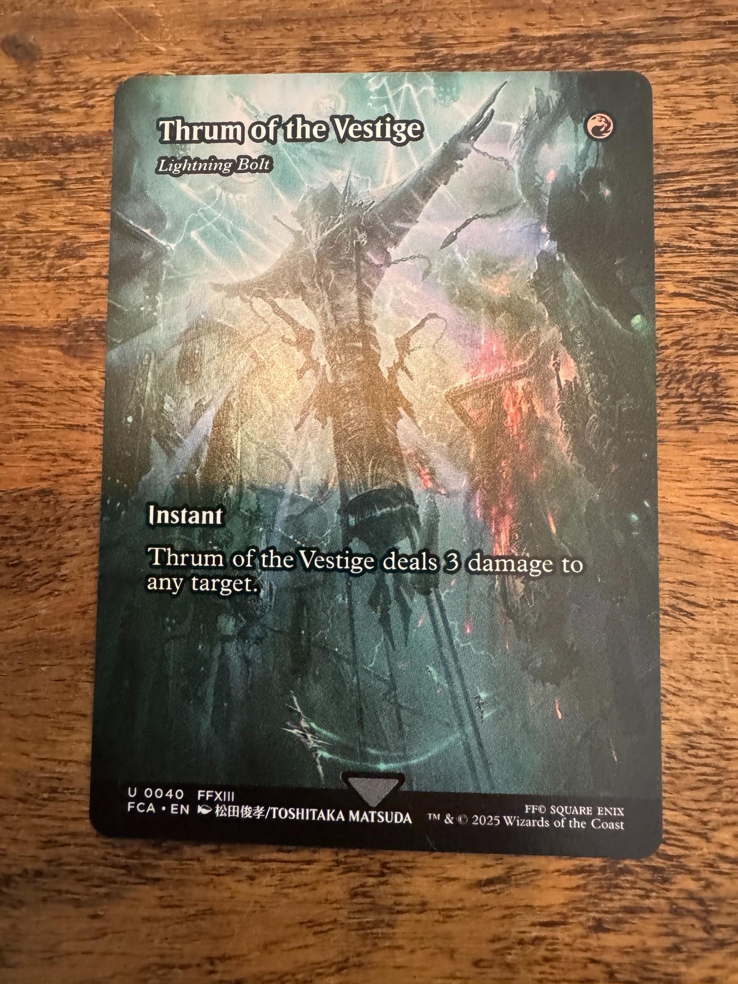 Magic The Gathering Thrum of the Vestige Lightning Bolt 0040 Universes Beyond: Final Fantasy
