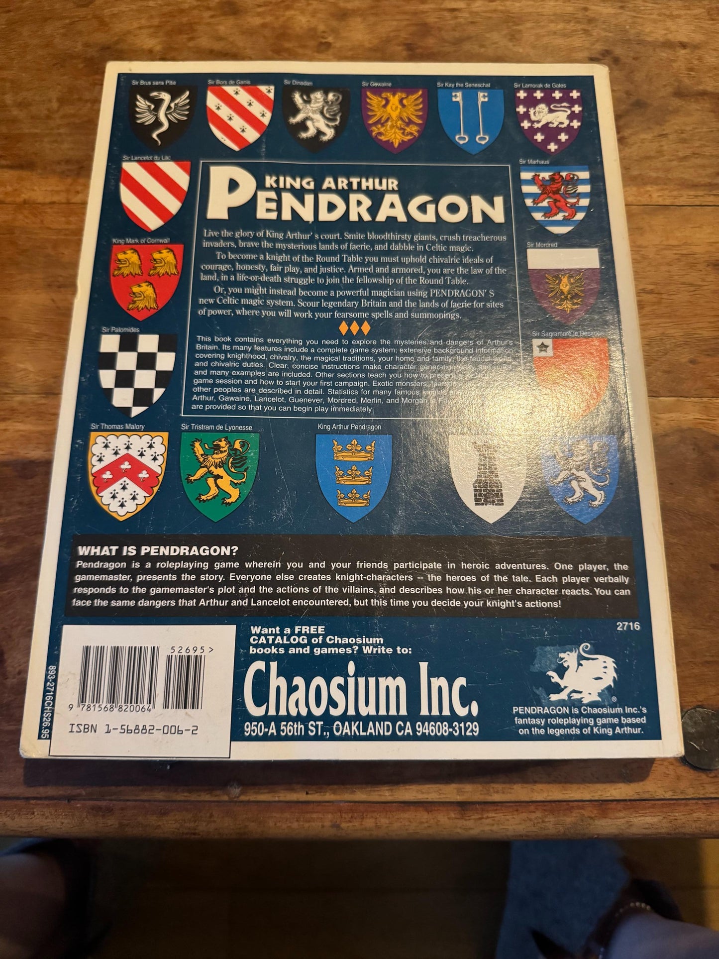 King Arthur Pendragon 4th Ed Chaosium 1993