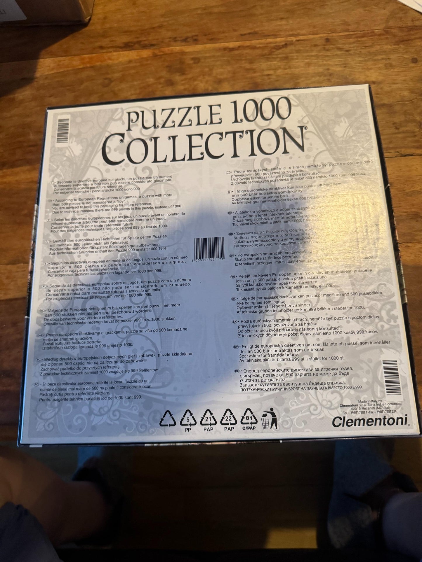 Jigsaw Puzzle Name of the Rose Gothic Collection Clementoni 1000 Piece