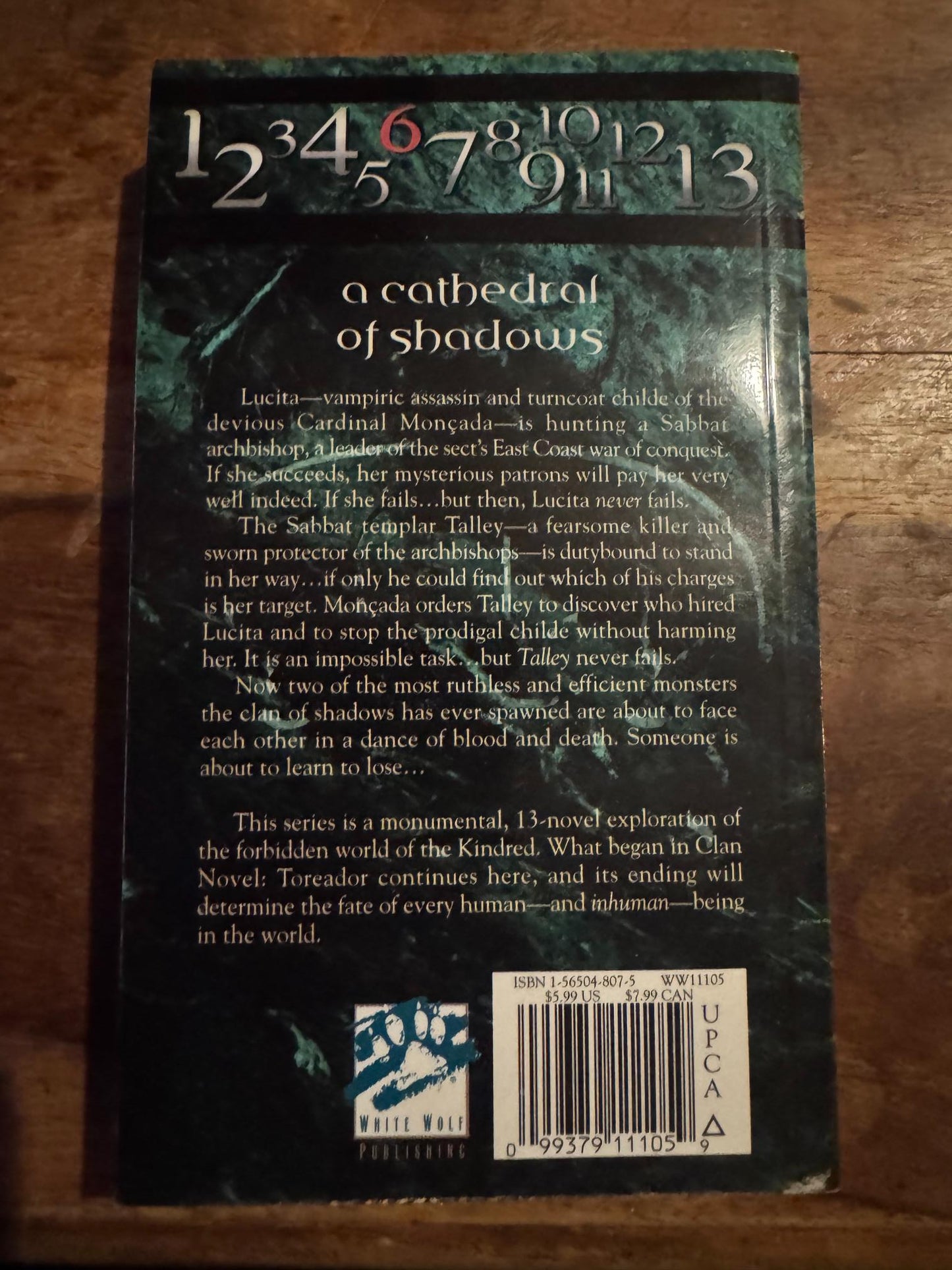 Vampire The Masquerade Clan Novel Lasombra #6 World of Darkness White Wolf 1999