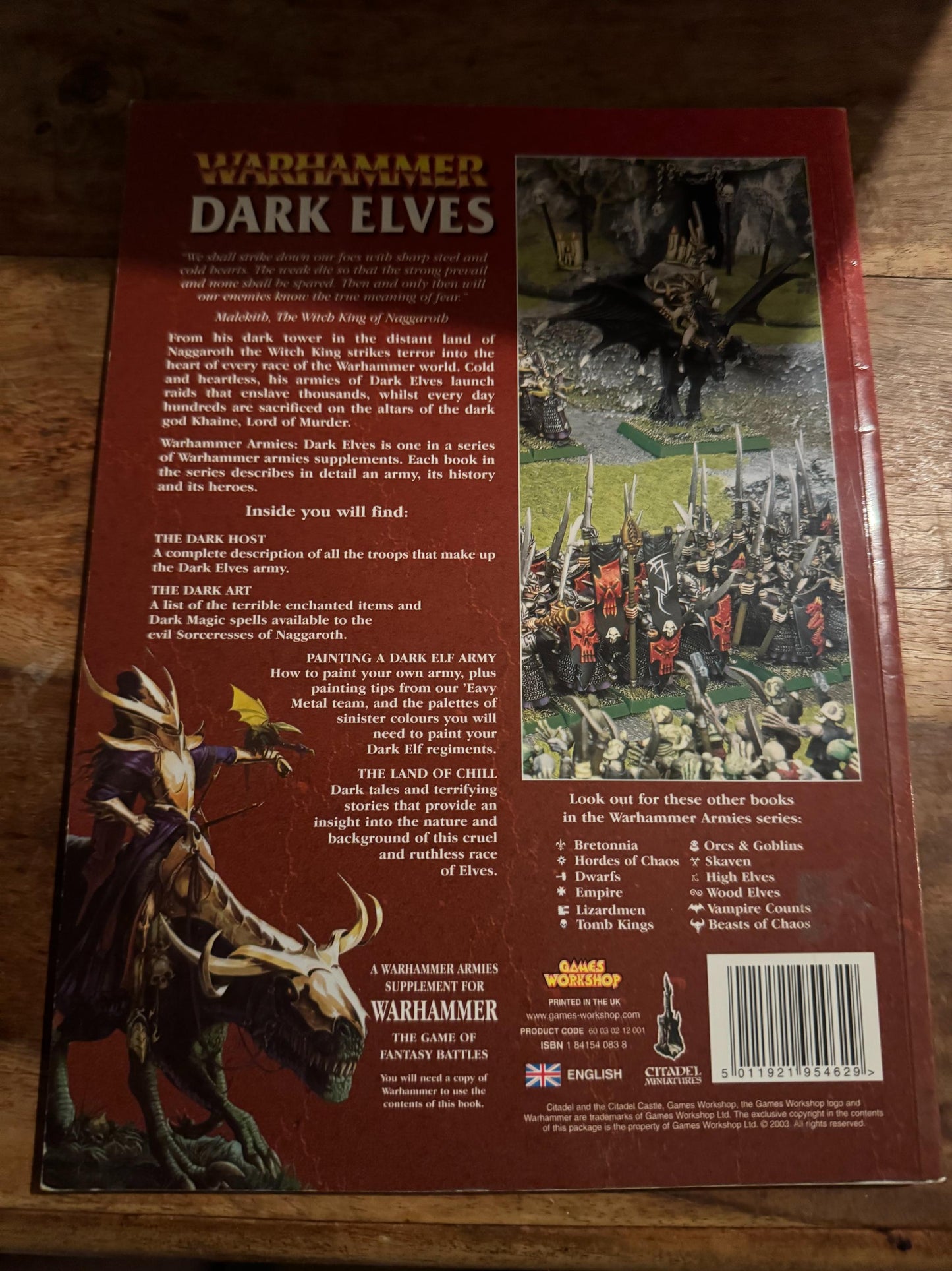 Warhammer Armies Dark Elves Games Workshop 2003