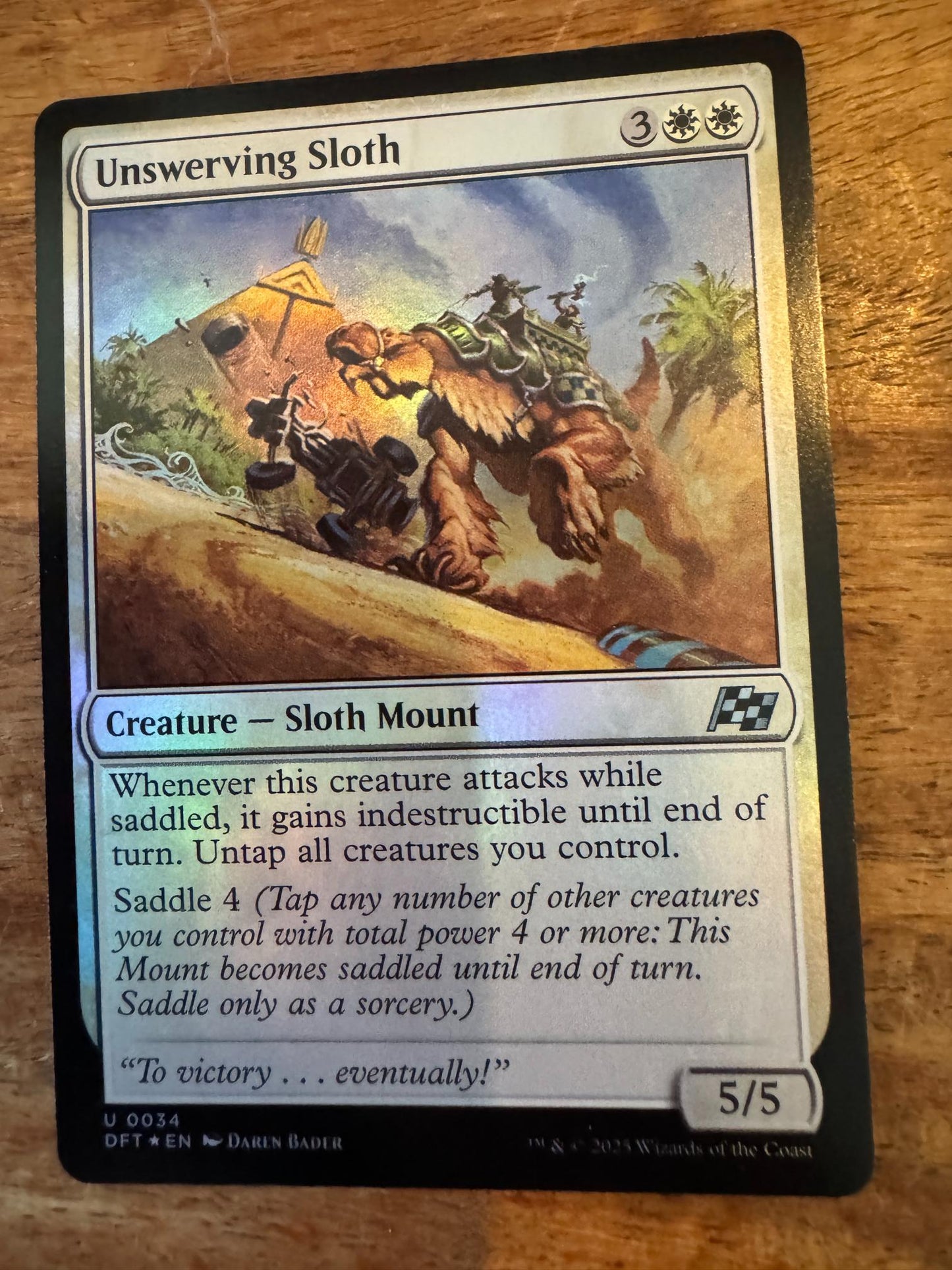 Magic The Gathering Unswerving Sloth 0034 Aetherdrift
