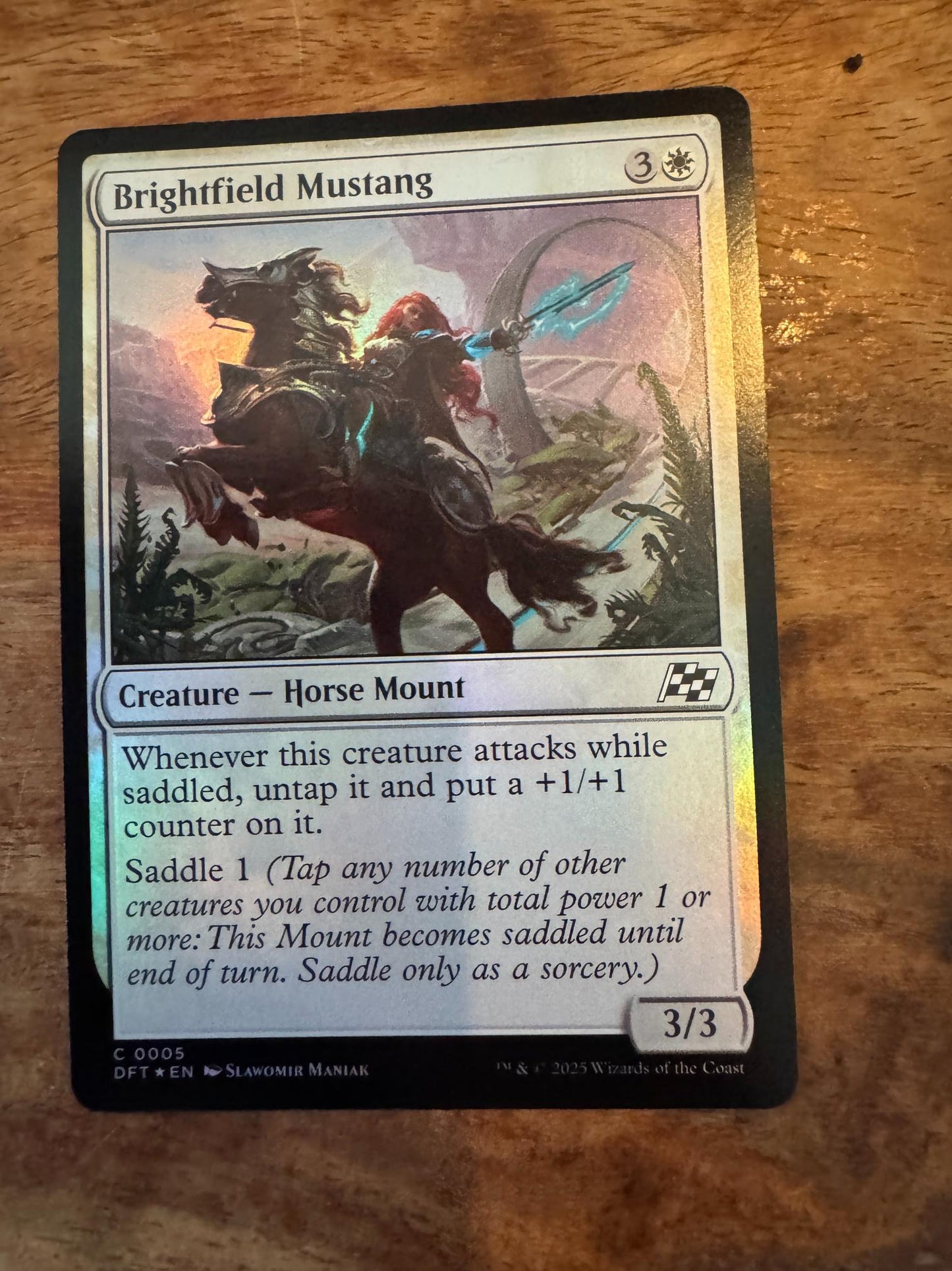Magic The Gathering Brightfield Mustang 0005 Aetherdrift