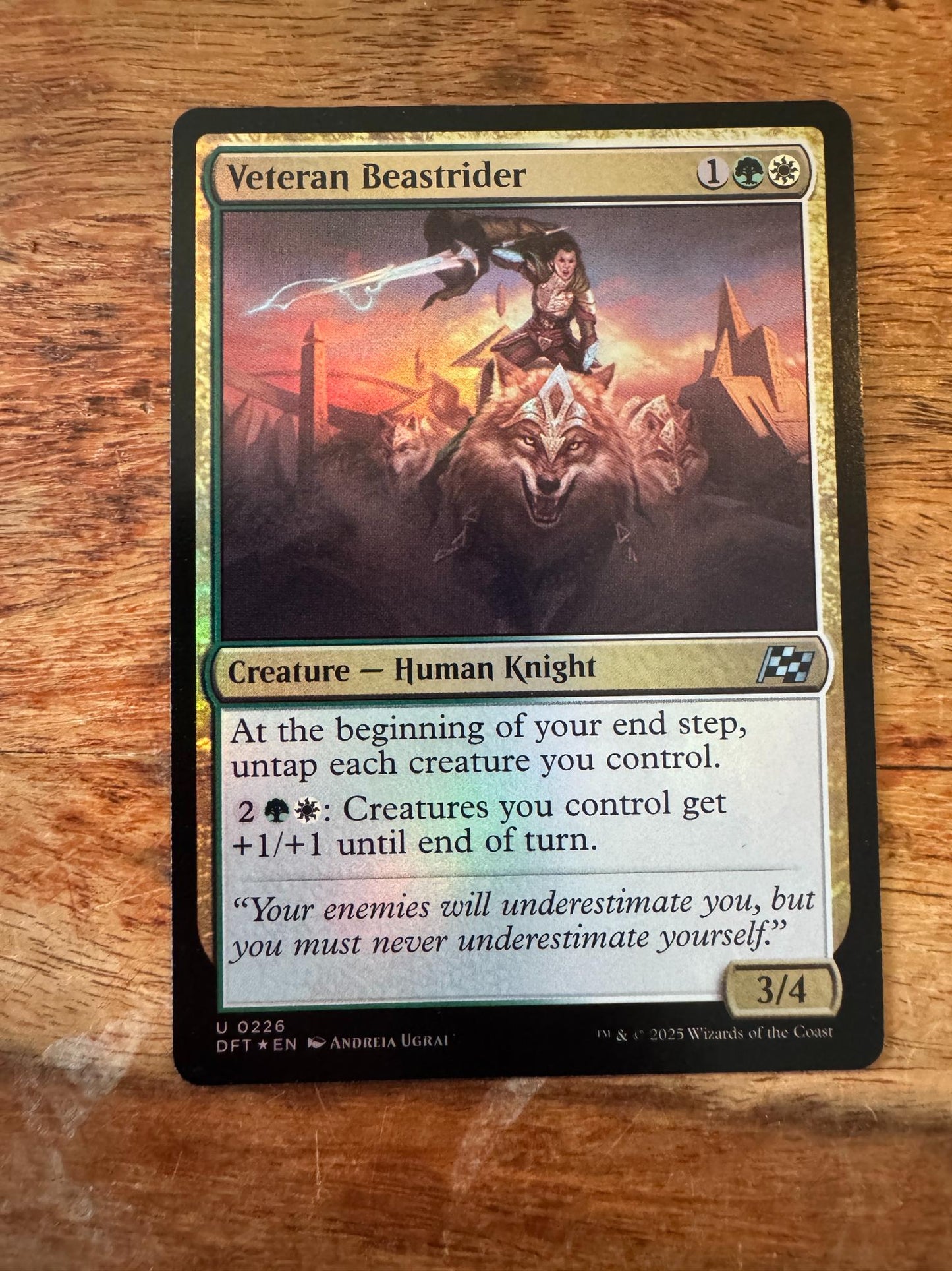 Magic The Gathering Veteran Beastrider 0226 Aetherdrift - AllRoleplaying.com