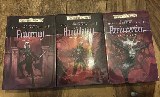 Forgotten Realms: War Of The Spider Queen 1-6 Hardcover Wizards of the Coast 2002 - 2005