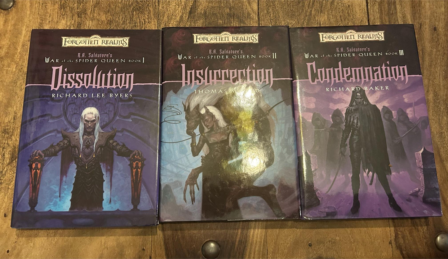 Forgotten Realms: War Of The Spider Queen 1-6 Hardcover Wizards of the Coast 2002 - 2005