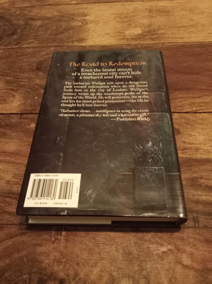 Forgotten Realms The Spine of the World Paths of Darkness #2 Hardcover R.A. Salvatore 2000