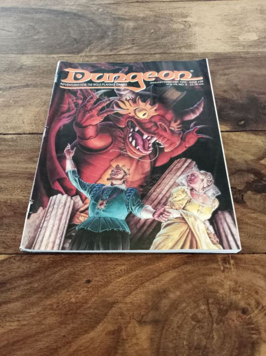 Dungeon Magazine #39 Vol. VII No. 3 With Map January/February 1992 TSR D&D