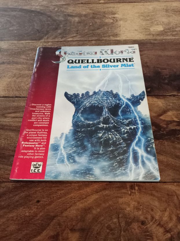 Shadow World Quellbourne Land of the Silver Mist With Map I.C.E. 6001 Rolemaster 1989