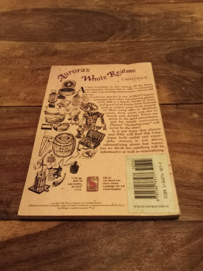 Forgotten Realms Aurora's Whole Realms Catalogue AD&D 2nd Edition TSR 1992
