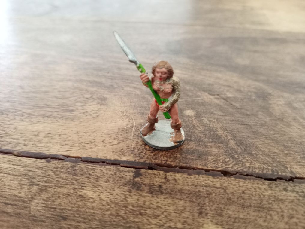 Female Warrior With Spear Metal Miniatures