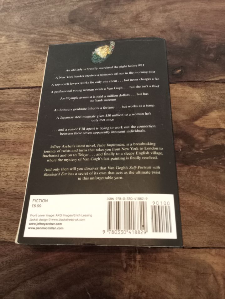 False Impression Jeffrey Archer Pan Macmillan 2006