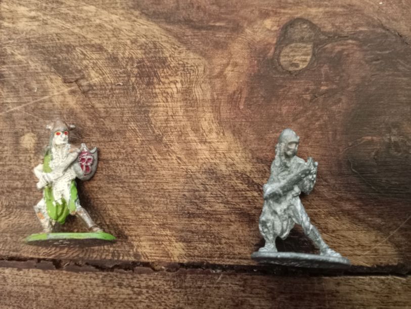 Undead With Sword and Shield Metal Miniature