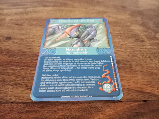 Gormiti Narvalion the Stubborn Card Third Series III