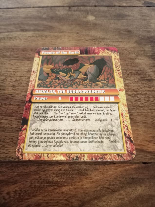 Gormiti Dedalus the Undergrounder Card