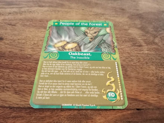 Gormiti Oakbeast The Irascible Card