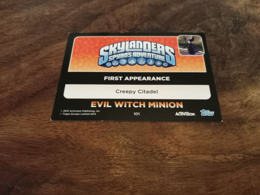 Skylanders Evil Witch Minion 101 Topps Trading Cards