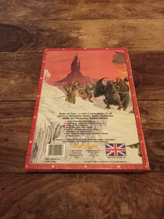 Warhammer Realm Of Chaos Slaves of Darkness Hardback Games Workshop 1988