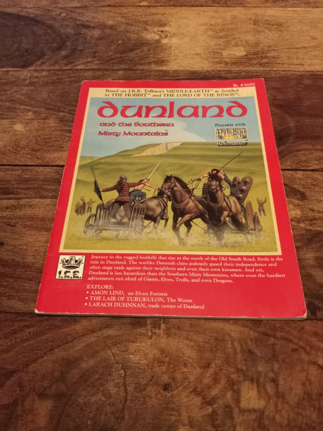 MERP Dunland ICE 3600 With Maps Lord of the Rings I.C.E. 1987