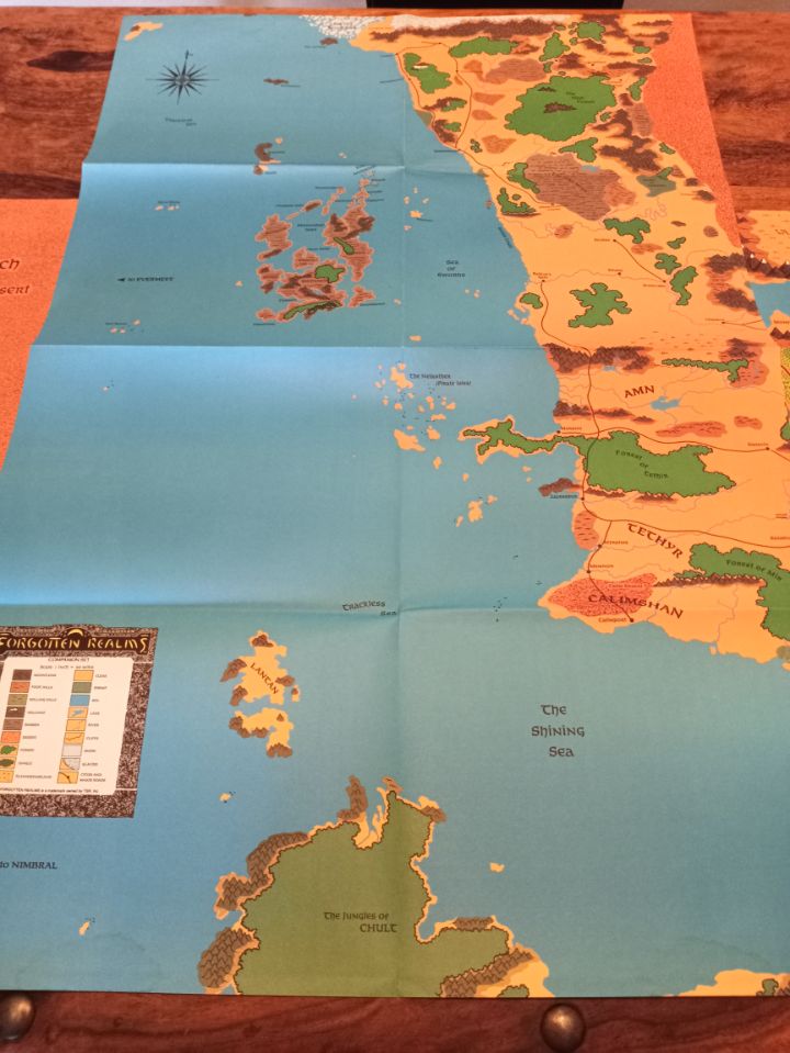 Forgotten Realms Map #3 TSR 1031XXX0703 AD&D 1987