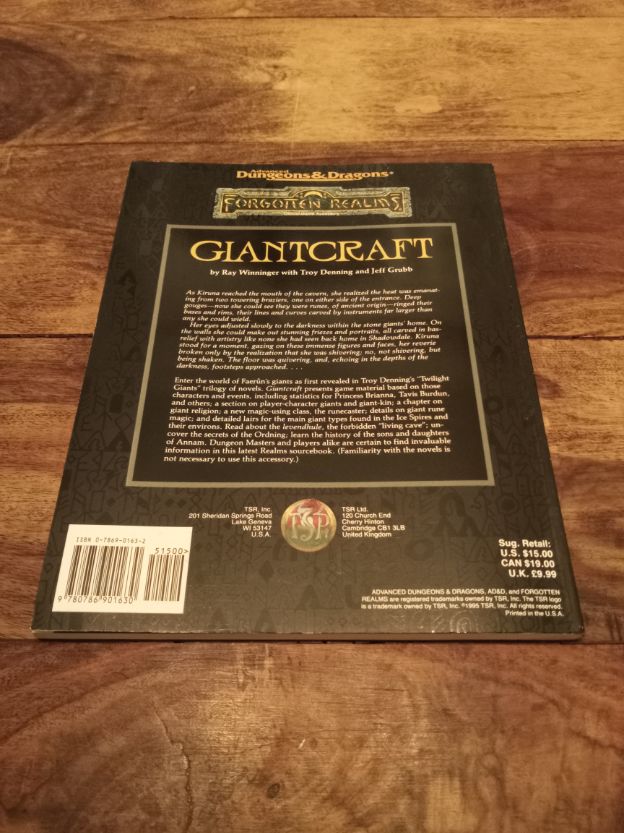 Forgotten Realms Giantcraft TSR 9487 AD&D 1995