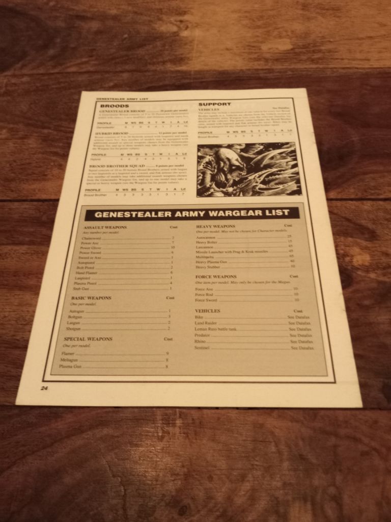 Warhammer 40,000 Codex Army Lists Games Workshop 1993