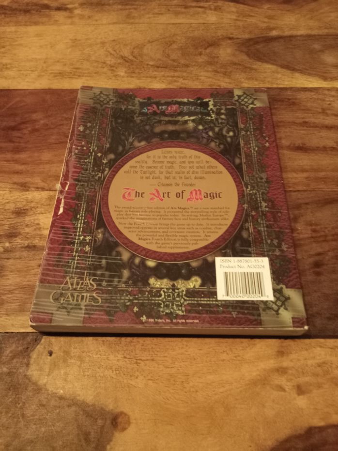 Ars Magica Core Rulebook 4th Ed Atlas Games 2000