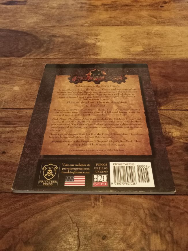 The Legion of Lost Souls Tha Witchfire Trilogy #3 Iron Kingdoms Privateer Press 2001