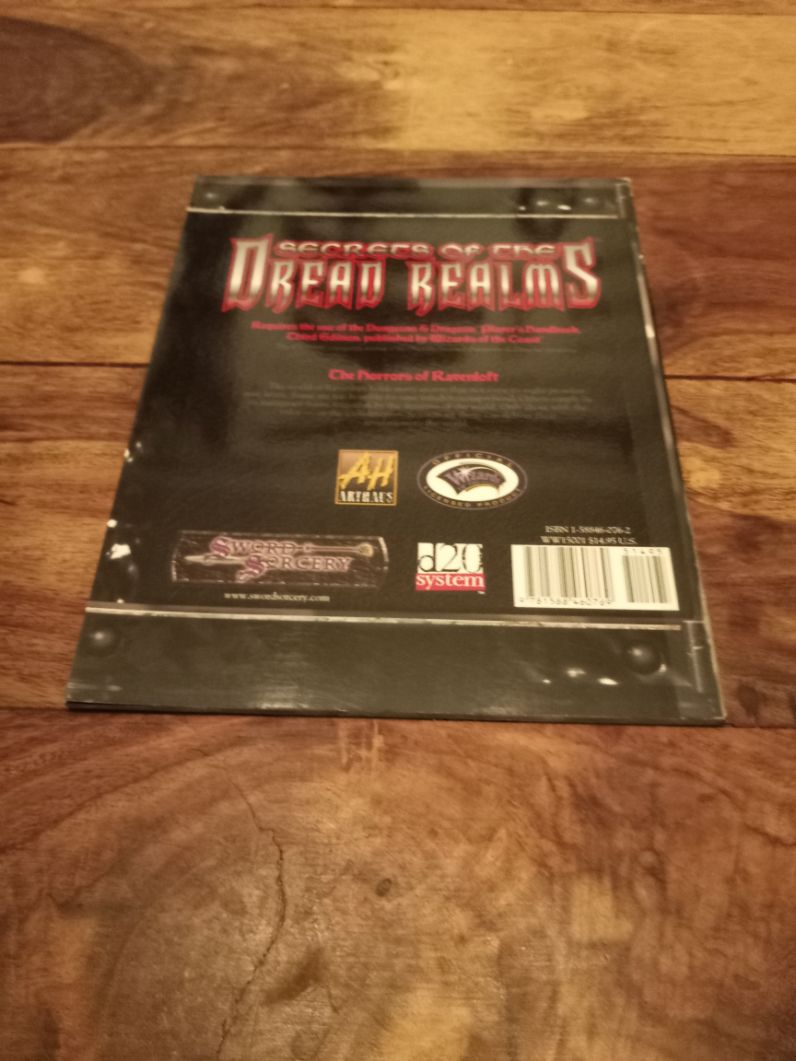 Sword & Sorcery Secrets of the Dread Realms Ravenloft d20 2001