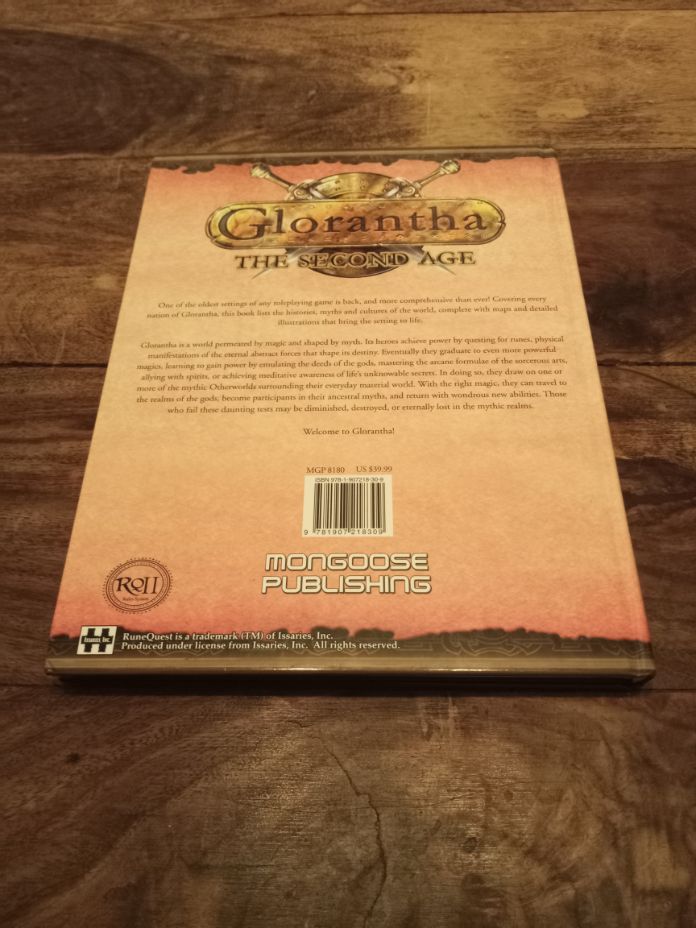 RuneQuest Core Rulebook, Glorantha The Second Age Mongoose 2010