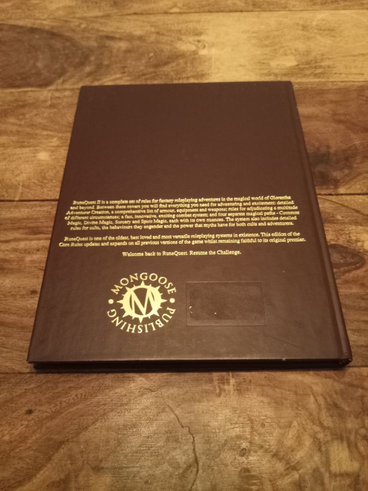 RuneQuest II Core Rulebook Mongoose Publishing 2010