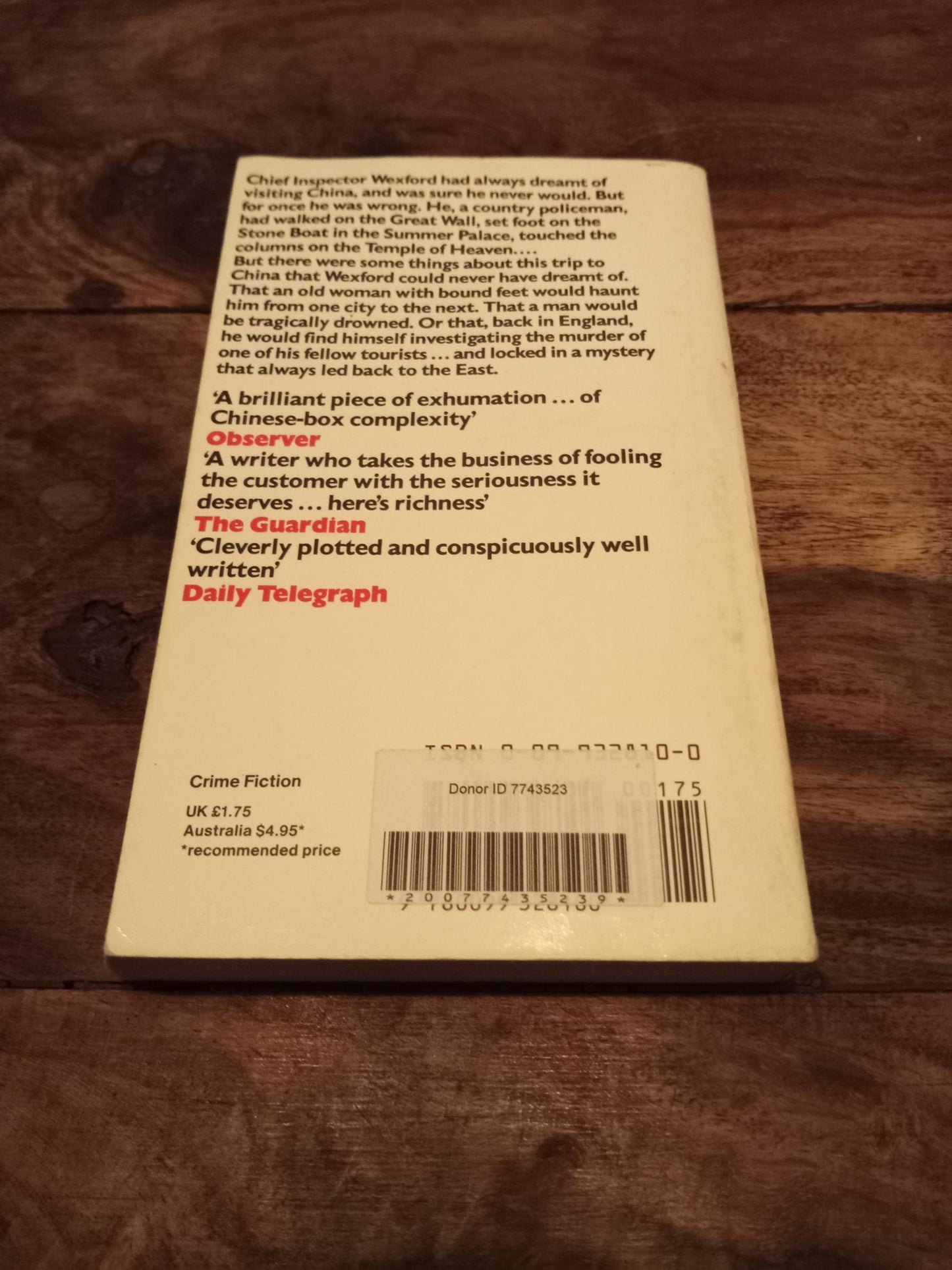 The Speaker of Mandarin An Inspector Wexford Mystery Ruth Rendell Arrow 1984