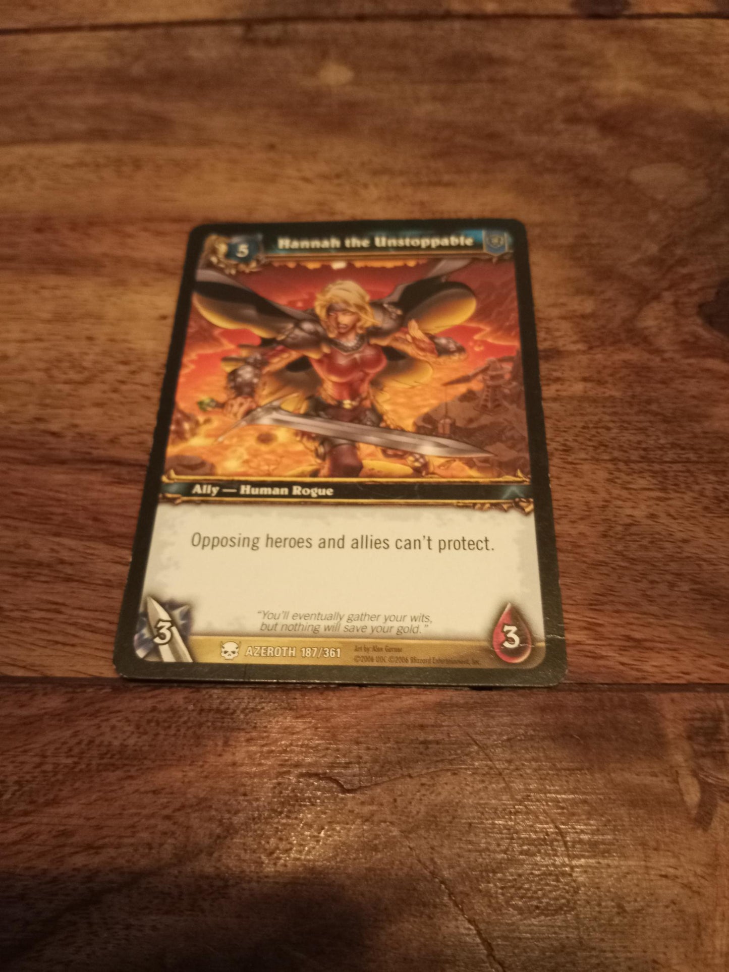 World of Warcraft Hannah the Unstoppable Azeroth Trading Card