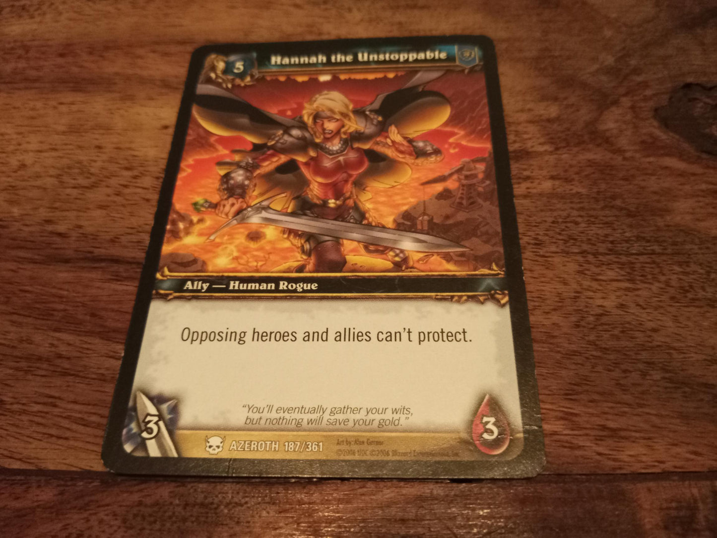 World of Warcraft Hannah the Unstoppable Azeroth Trading Card