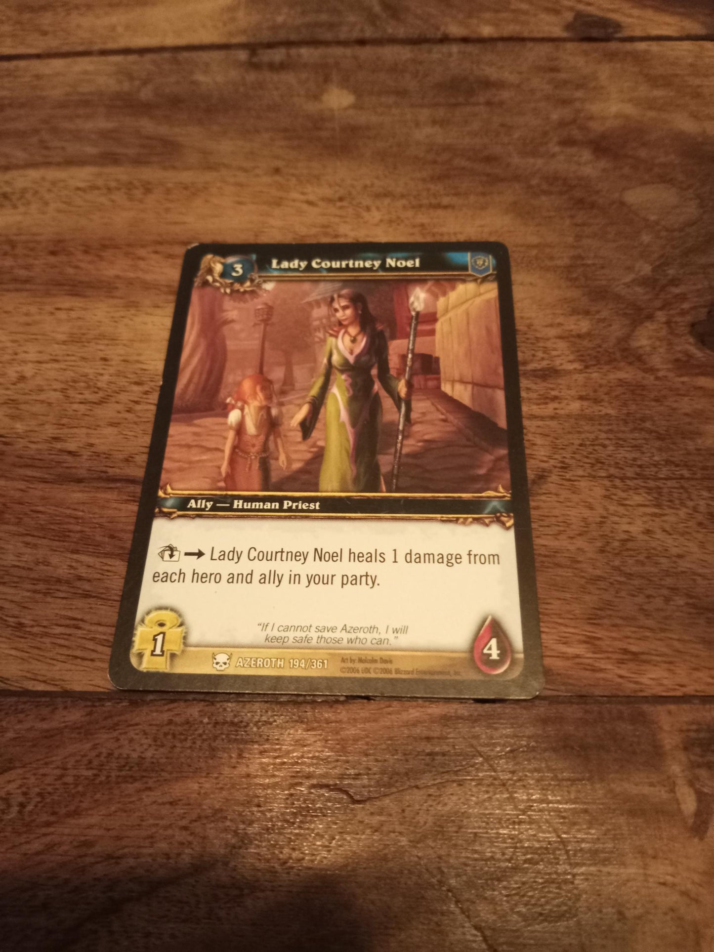 World of Warcraft Lady Courtney Noel Azeroth Trading Card