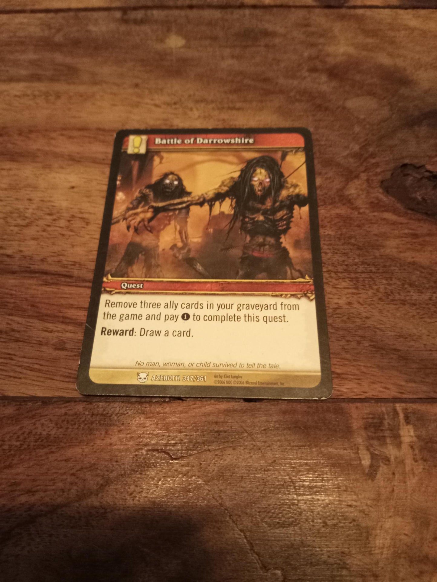 World of Warcraft Battle of Darrowshire Azeroth Trading Card