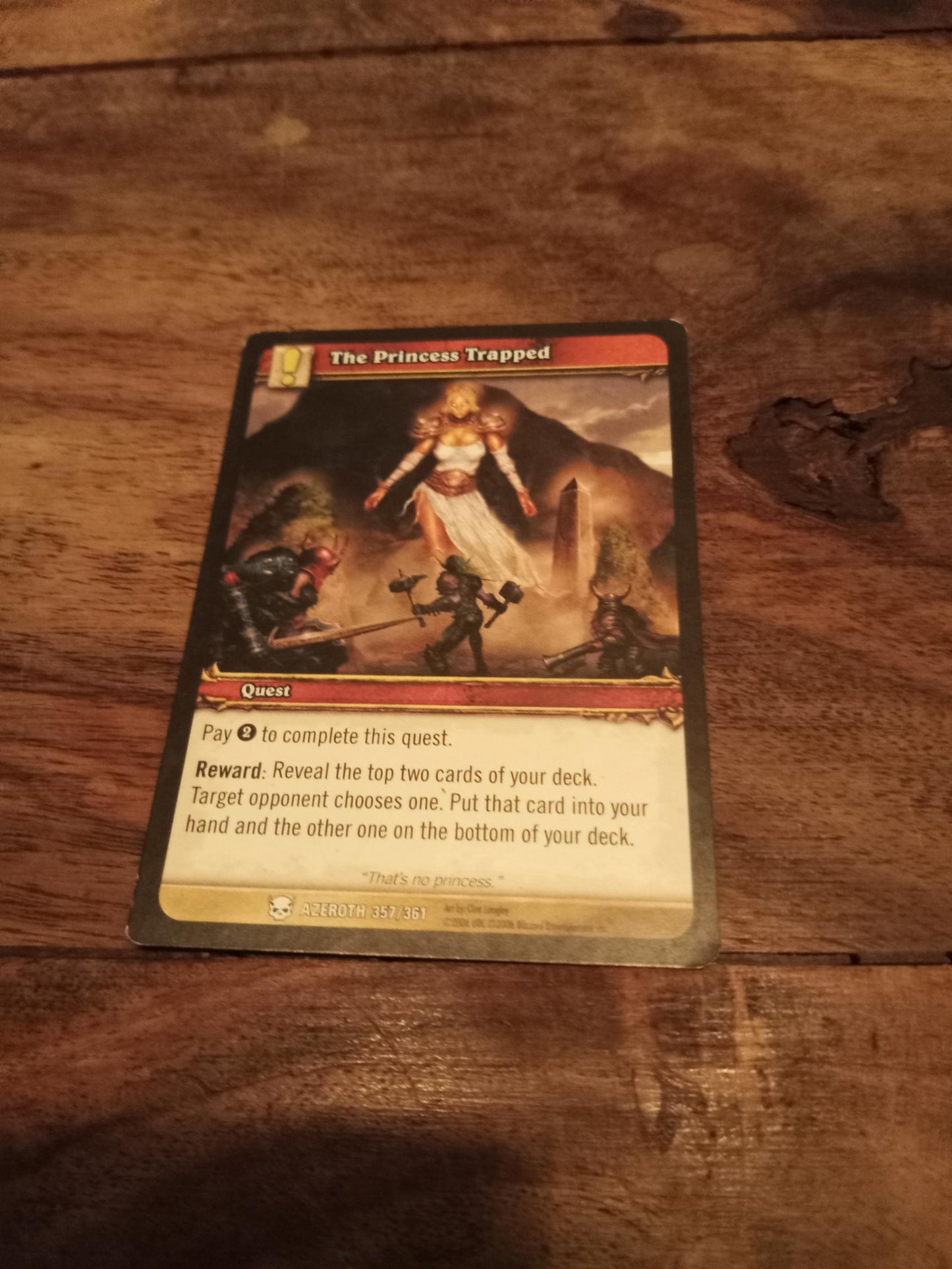World of Warcraft The Princess Trapped Azeroth Trading Card