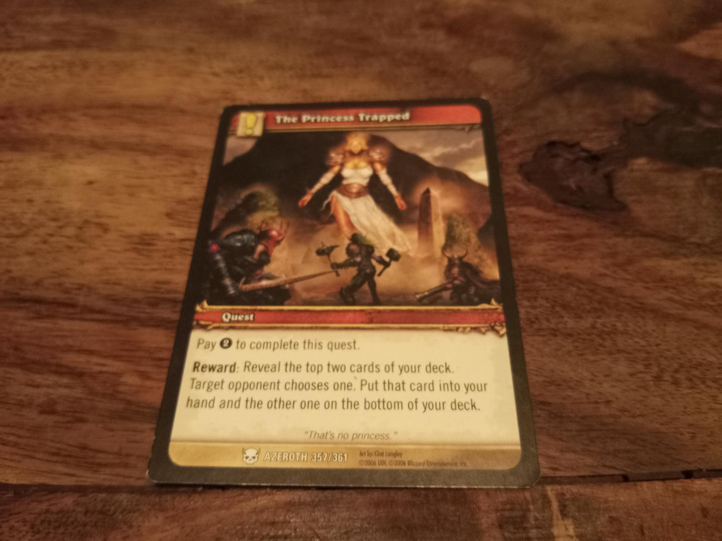 World of Warcraft The Princess Trapped Azeroth Trading Card