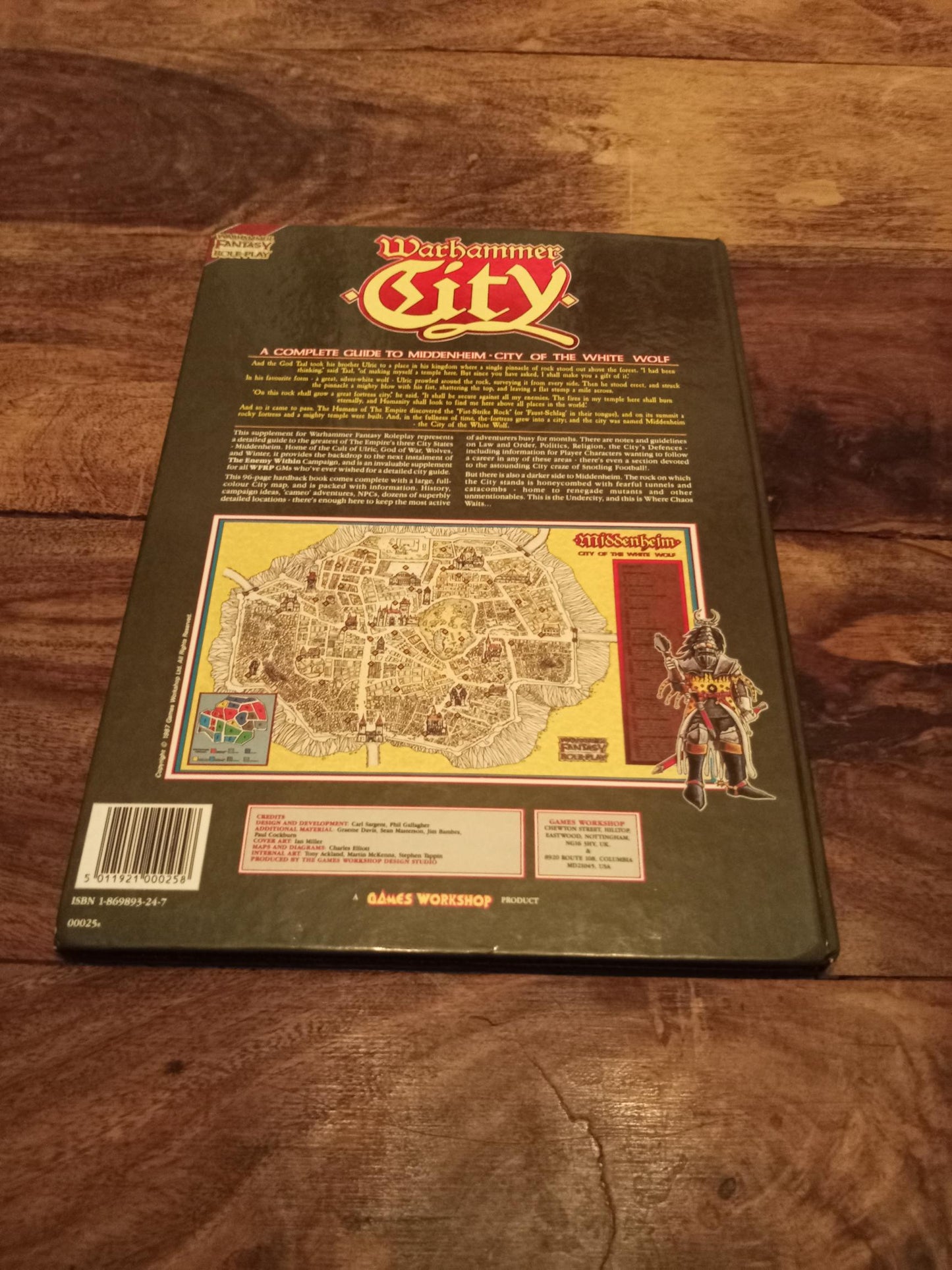 Warhammer Fantasy Roleplay City A Complete Guide to Middenheim With Map Hardback 1987