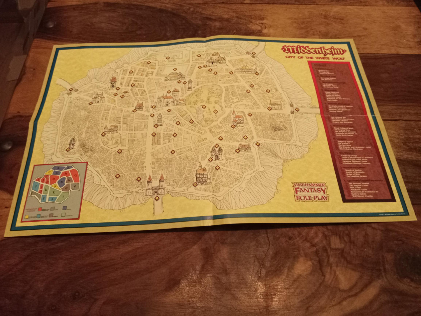 Warhammer Fantasy Roleplay City A Complete Guide to Middenheim With Map Hardback 1987