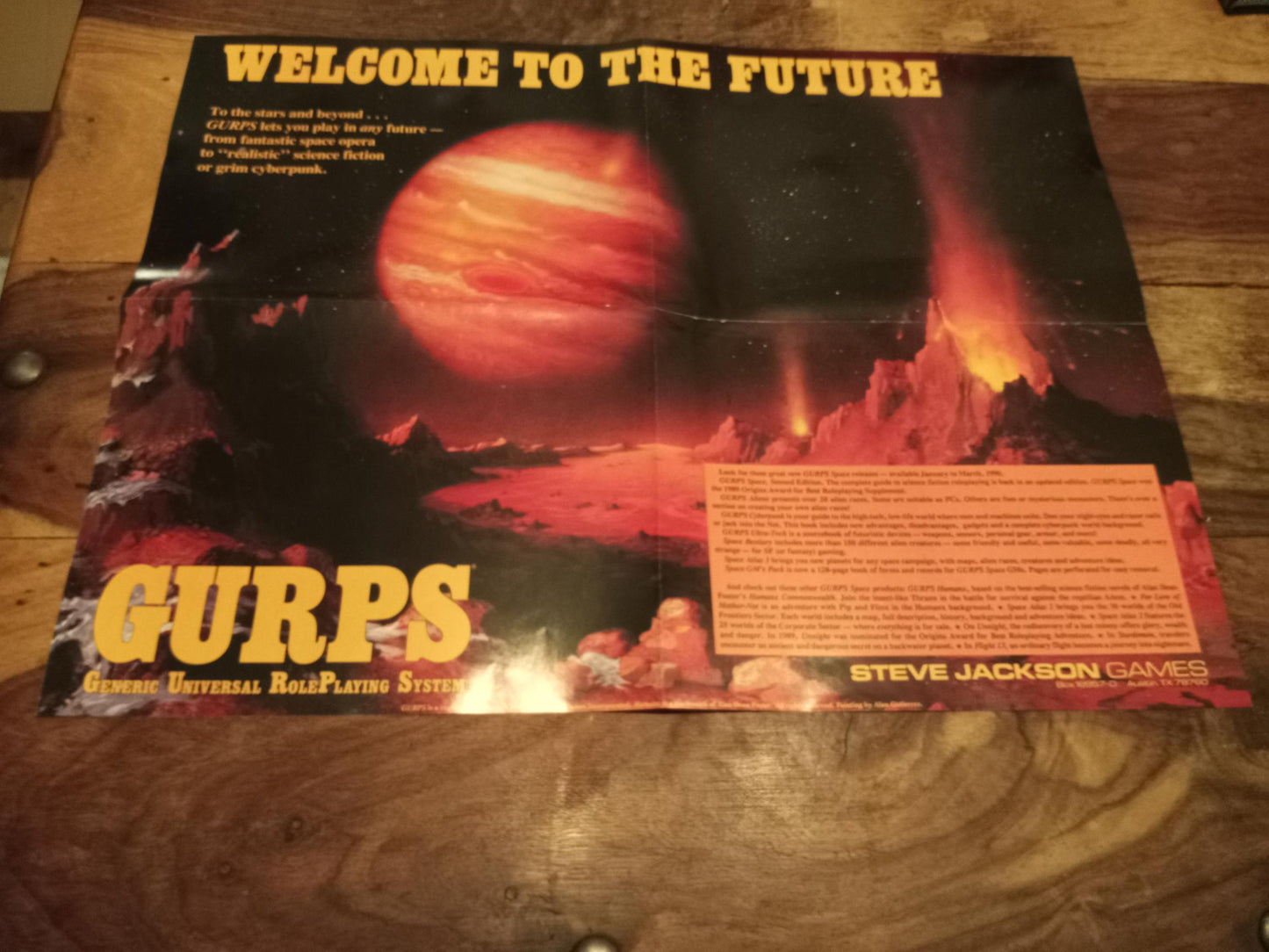 GURPS Poster Retail Shop Promo Steve Jackson 1990