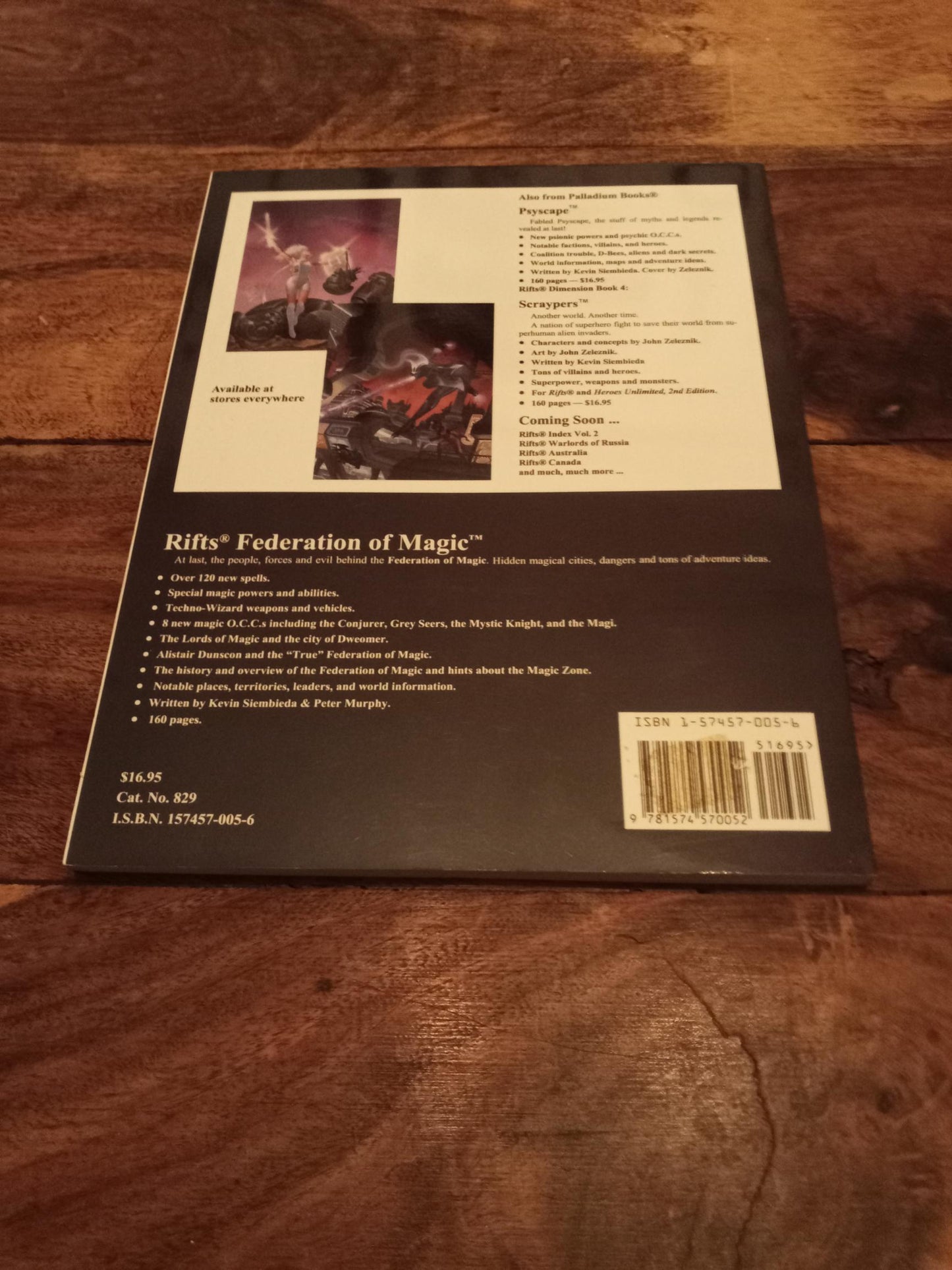 Rifts Federation of Magic Rifts World Books #16 Palladium 1997