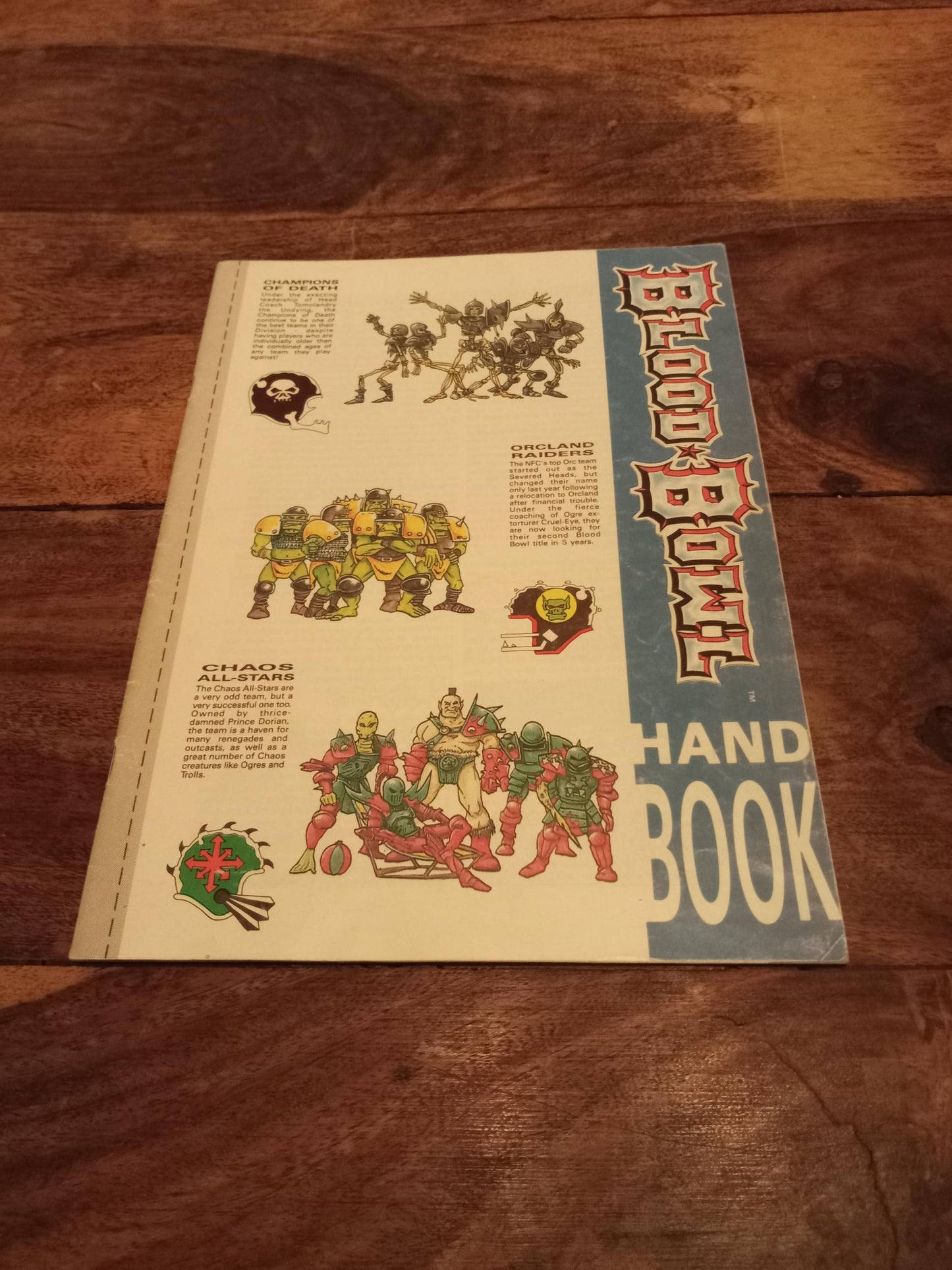 Blood Bowl Handbook 2nd ed Games Workshop 1988