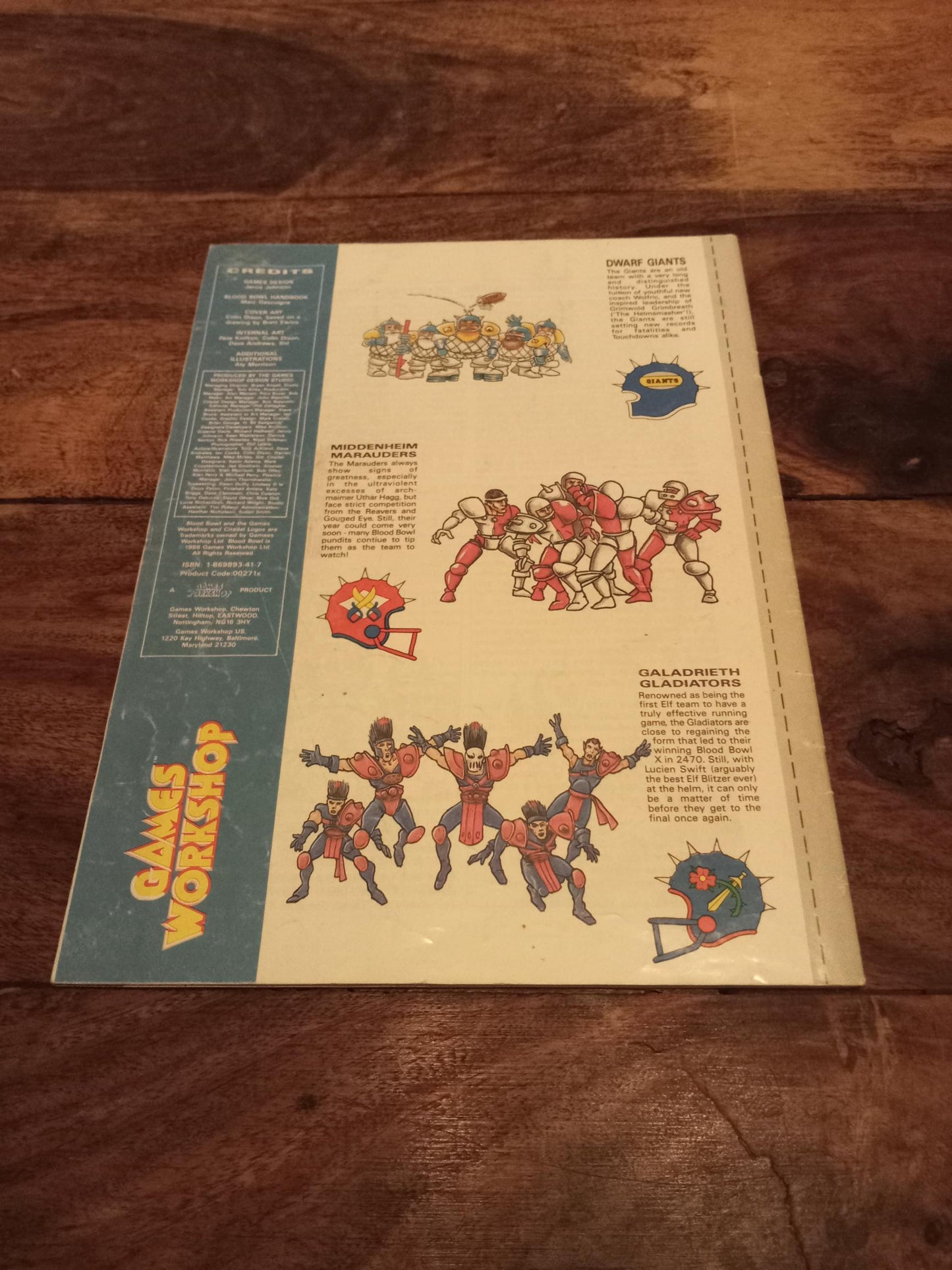 Blood Bowl Handbook 2nd ed Games Workshop 1988