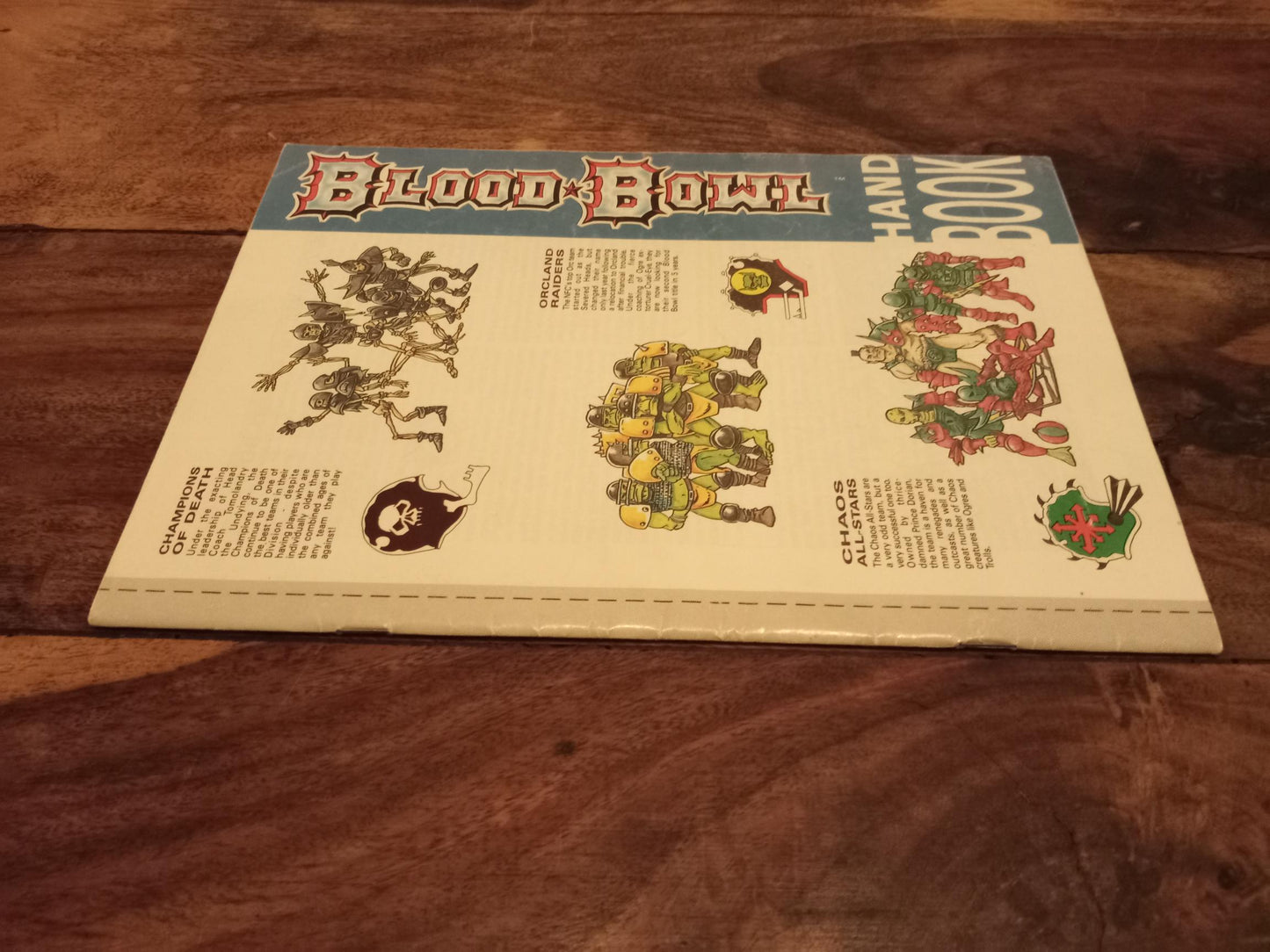 Blood Bowl Handbook 2nd ed Games Workshop 1988