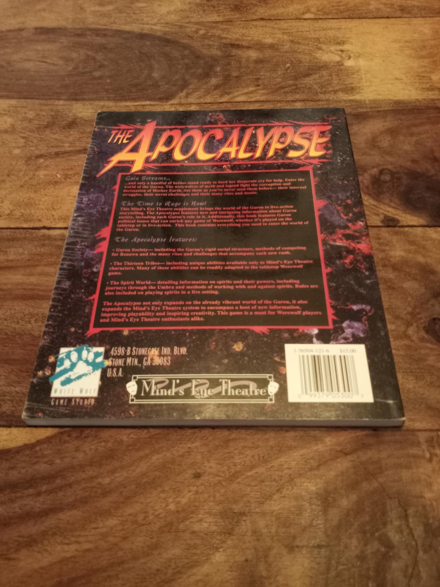 Werewolf the Apocalypse Mind's Eye Theatre White Wolf 1994