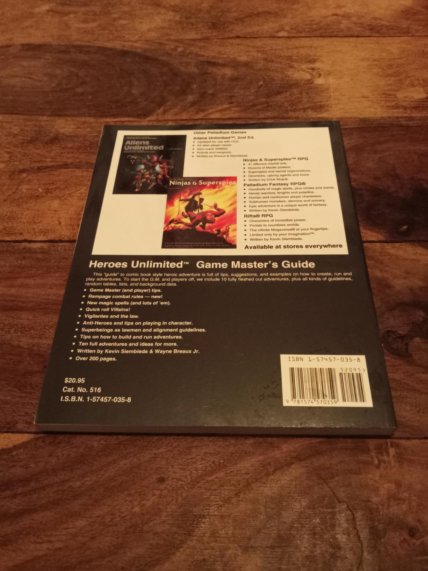 Heros Unlimited G. M. Guide 2nd Edition Palladium 1999