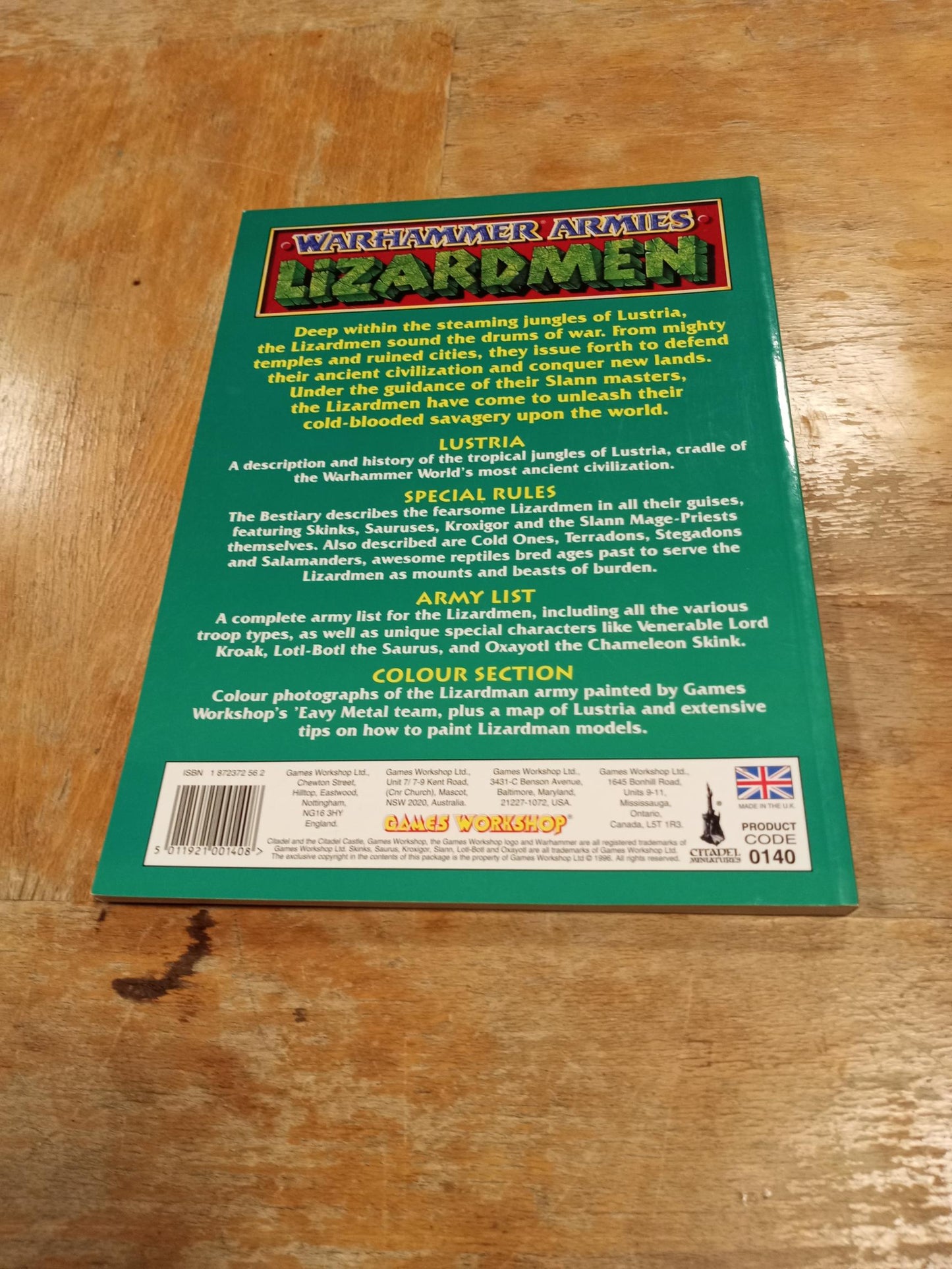 Warhammer Armies Lizardmen 5rd Ed Games Workshop 1996