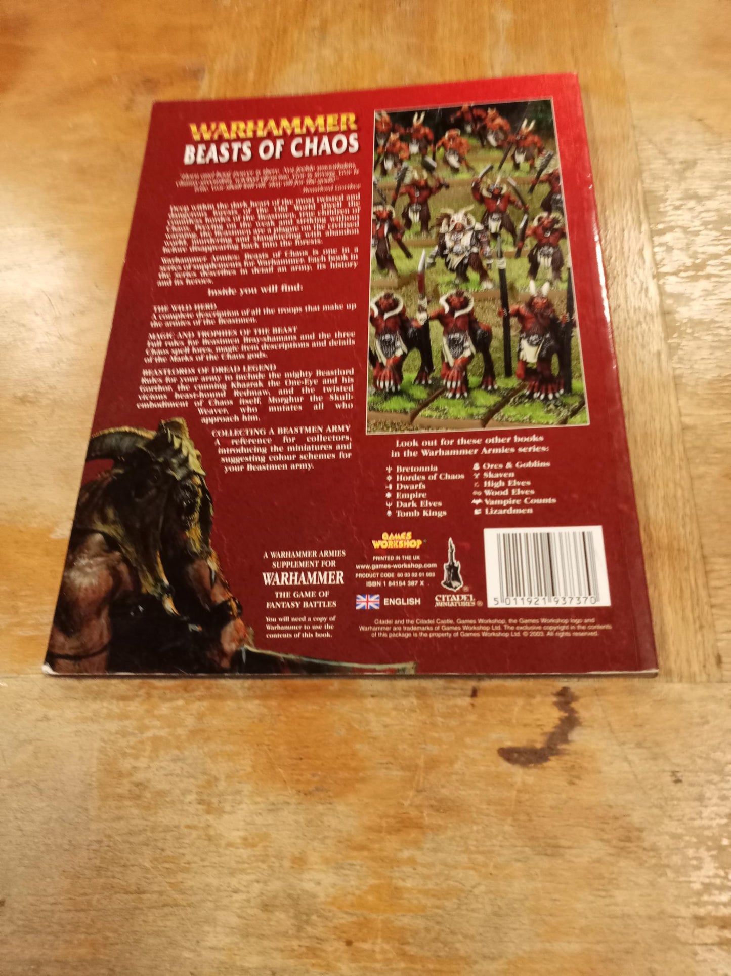Warhammer Armies Beasts of Chaos 6th Ed Games Workshop 2003